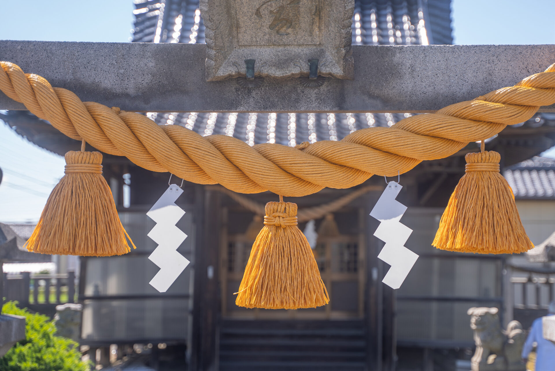 合繊注連縄 ー山吹ー（黄金色）