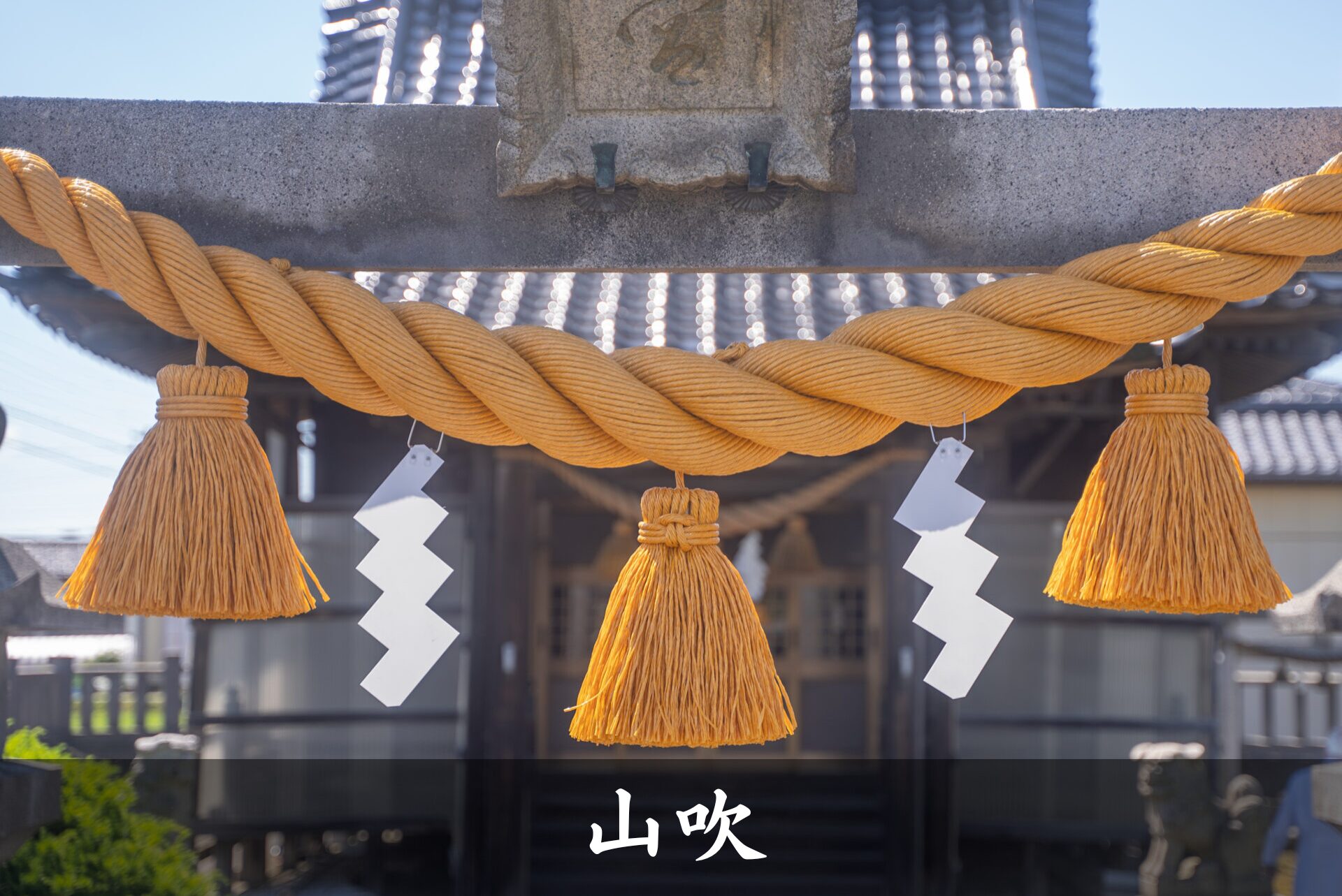 合繊注連縄 ー山吹ー（黄金色）