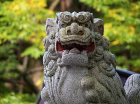 しめ縄_神社_末社・常夜灯・神馬・狛犬