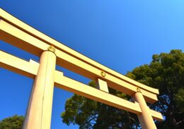 氏子 鳥居　神社　風景　参拝